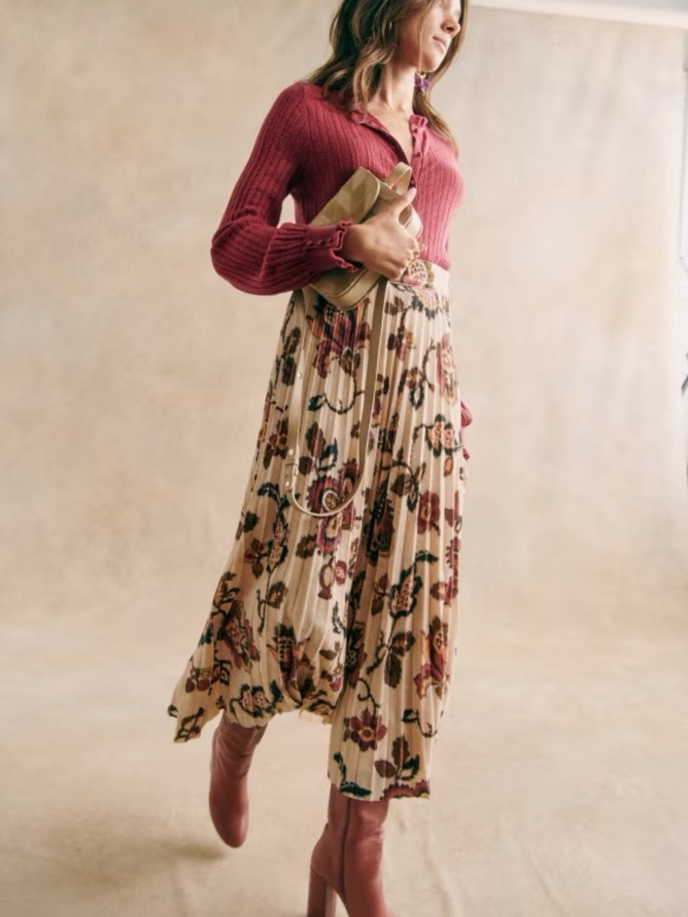 NWT Sézane Louis Cardigan in Rosewood Size XS - Picture 6 of 10